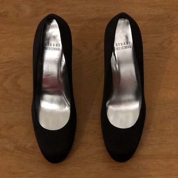 Stuart Weitzman black satin pumps - Picture 2 of 5